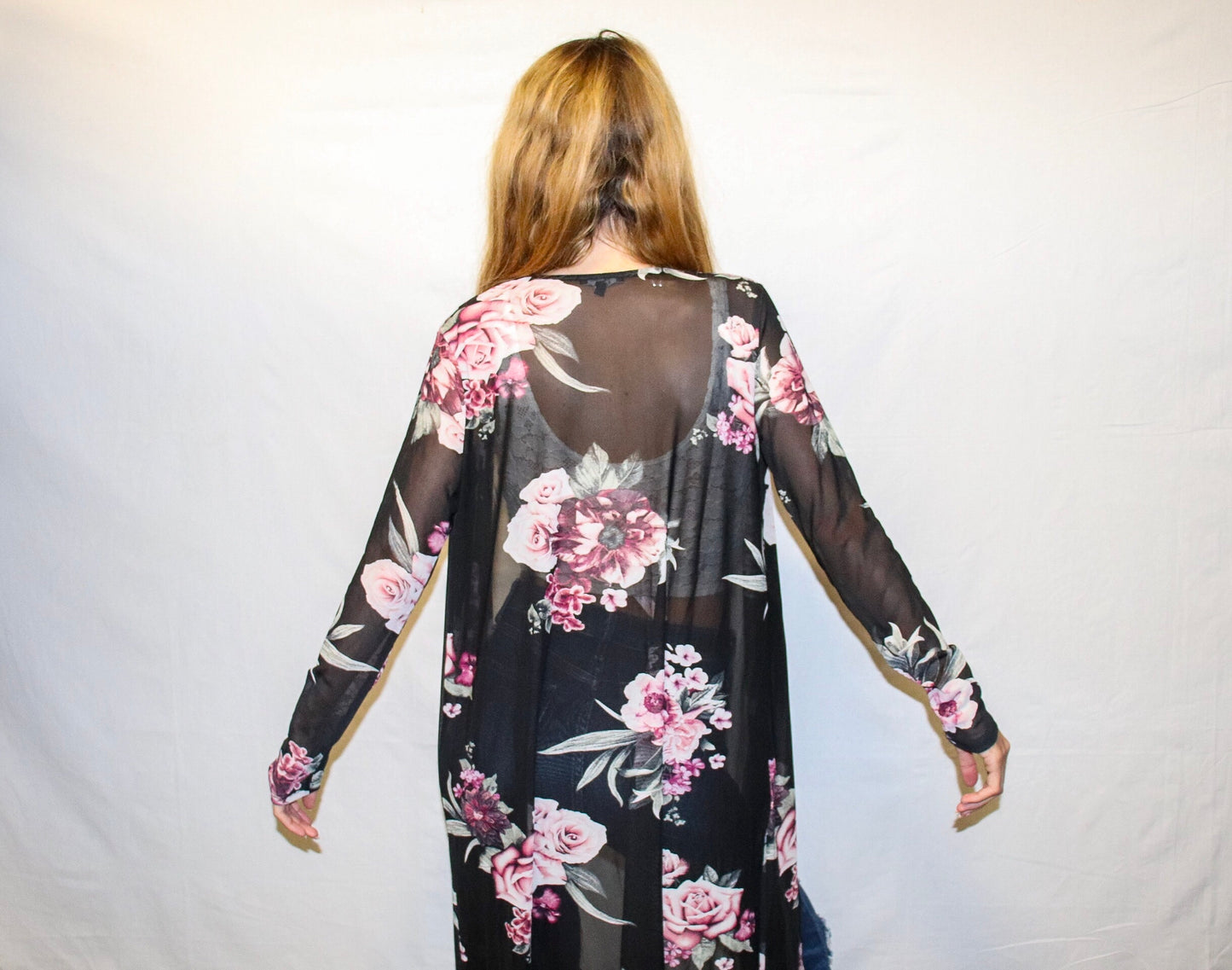 ELLA FLORAL MESH CARDIGAN - Alexa Maries
