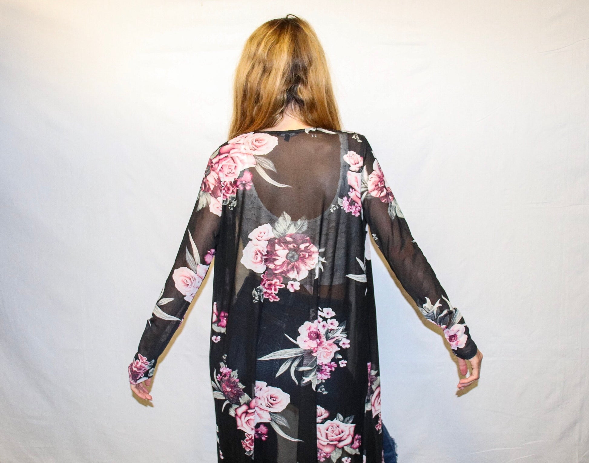 ELLA FLORAL MESH CARDIGAN - Alexa Maries