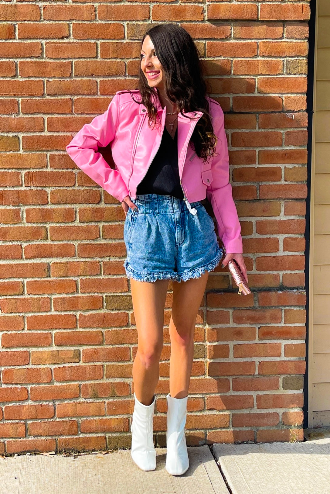 Barbie Pink Leather Jacket