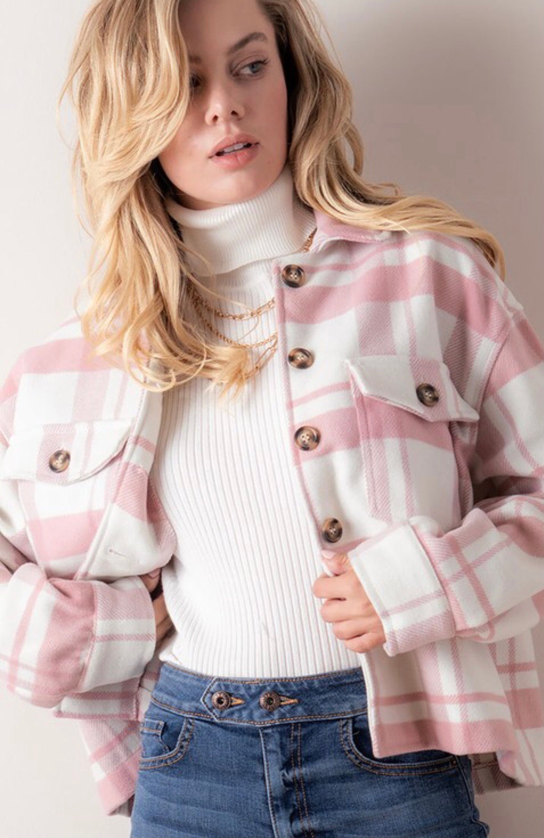 Pretty in Pink Shacket - Alexa Maries