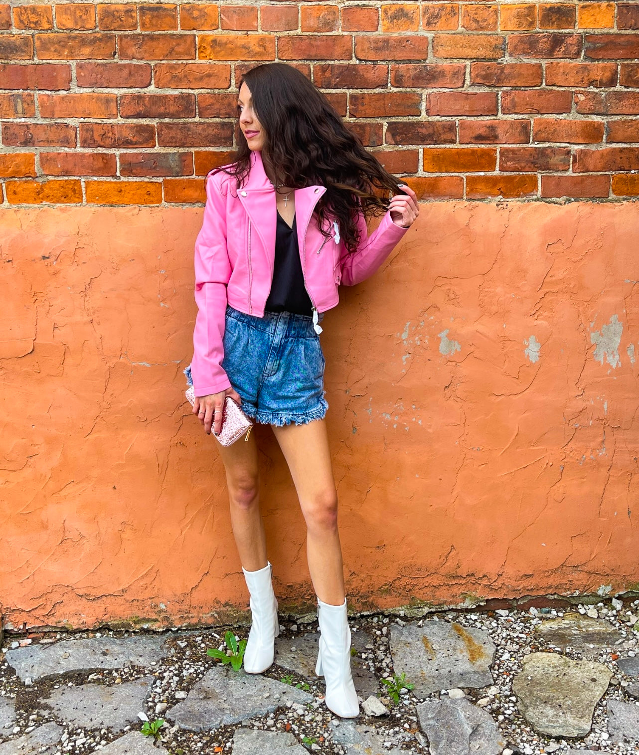 Barbie Pink Leather Jacket