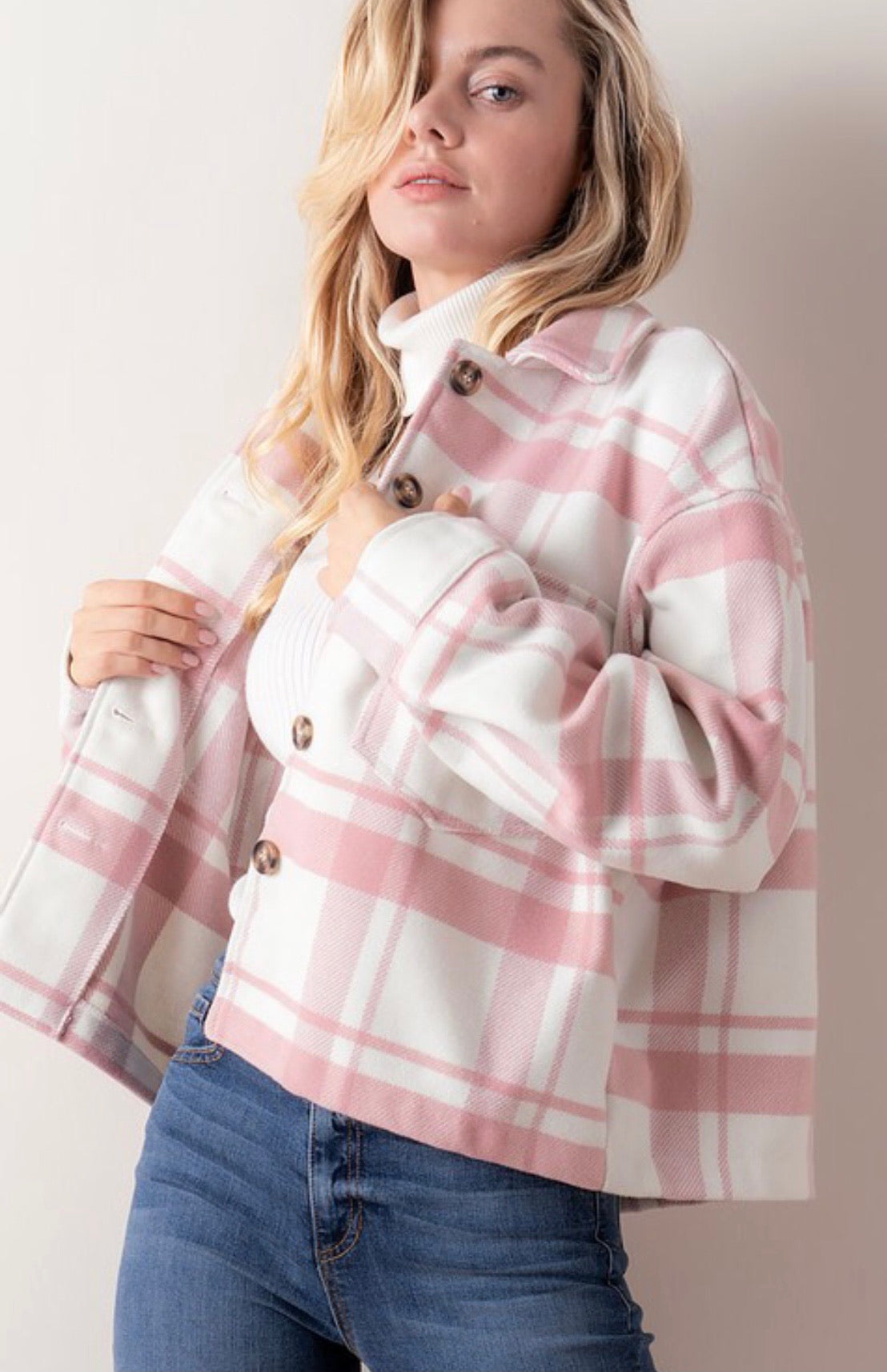 Pretty in Pink Shacket - Alexa Maries